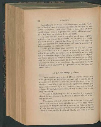 Lo que dijo Ortega y Gasset