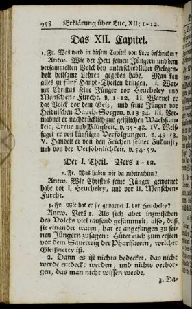 Der I. Theil. Vers 1-12.