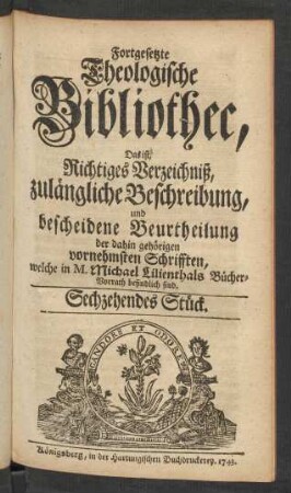Sechzehendes Stück