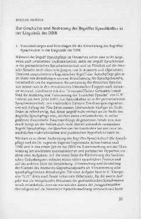 Zur Geschichte und Bedeutung des Begriffes Sprachkultur in der Linguistik der DDR