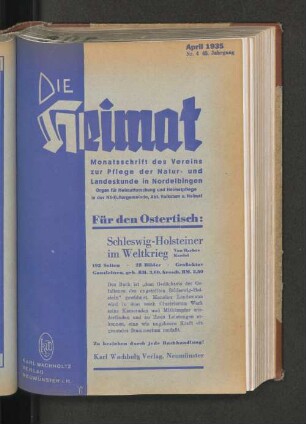 April 1935, Nr. 4, 45. Jahrgang