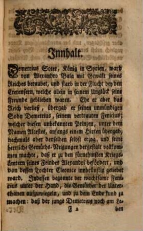 Demetrius : Ein Schauspiel von drey Aufzügen