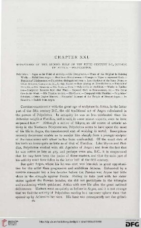 Chapter XXI: Sculptures of the second half of the fifth century B.C., outside of Attica. Polycleitos