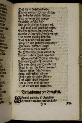 Betrachtung der Ewigkeit
