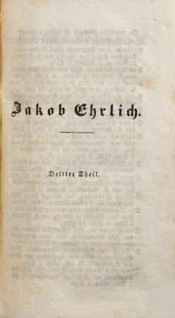 Jakob Ehrlich : ein Seitenstück zu Peter Simpel, vom nemlichen Verfaßer, 3