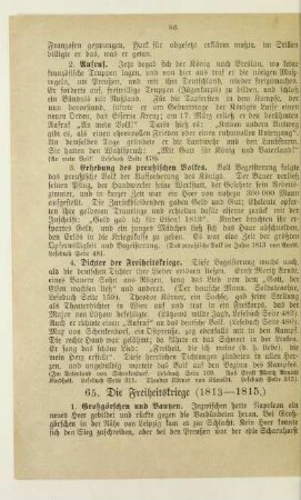 65. Die Freiheitskriege (1813-1815)