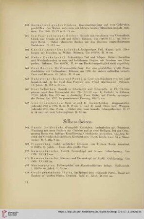 Silberarbeiten (Nr. 168-181)