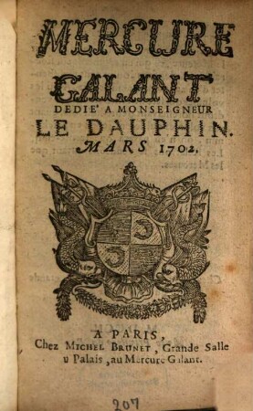 Le mercure galant. 1702, 1702, 3