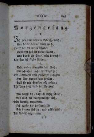 Morgengesang. - Nach dem Ite Missa est.