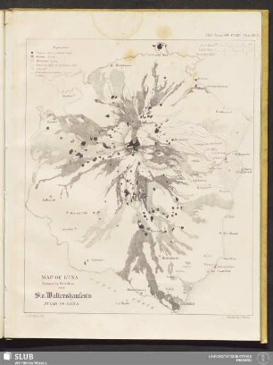 Map of Etna. Reduced by Permission from S.v. Waltershausen's Atlas of Etna