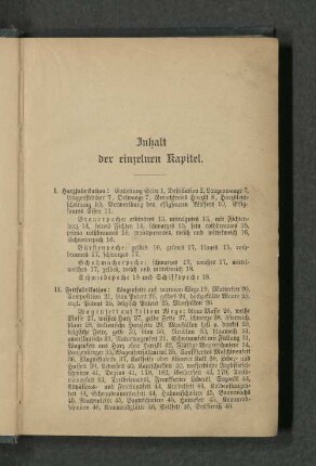 Inhalt der einzelnen Kapitel.