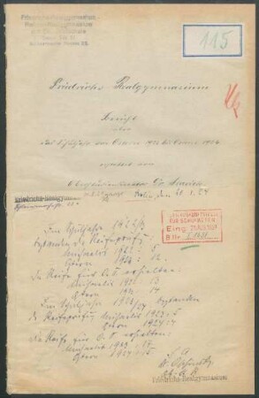 1923/24: Bericht ... - 1923/24