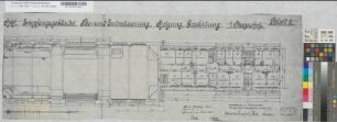 Bielefeld Hbf Empfangsgebäude: Be- und Entwässerung, Heizung, Gasleitung, Blatt 5: Grundriß 1. Obergeschoß, M. 1:100