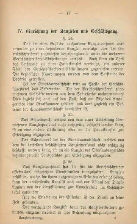 [Kanzlei-Ordnung. Beilage zu "Erholungsstunden" Zeitschrift für Preußische Justiz-Kanzlei-Beamte]