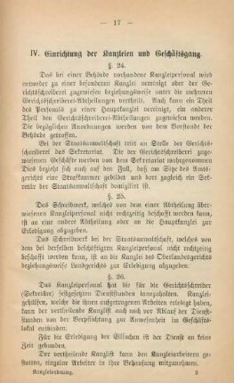 [Kanzlei-Ordnung. Beilage zu "Erholungsstunden" Zeitschrift für Preußische Justiz-Kanzlei-Beamte]