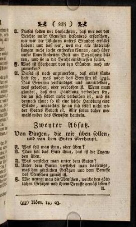 285-296, Zweyter Absatz. - Dritter Absatz.