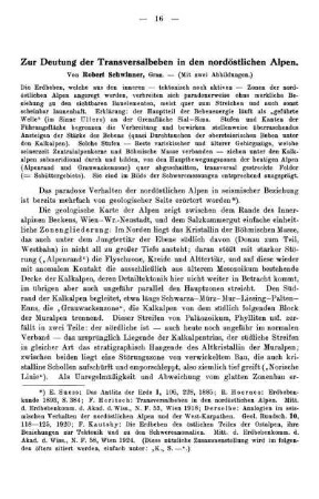 Zur Deutung der Transversalbeben in den nordöstlichen Alpen