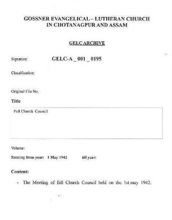 Full Church Council