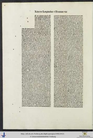 Liber de Longitudine et Brevitate vite