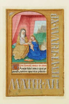 fol. 12: Anna Selbdritt, mit dem Suffragium (Simon Bening)