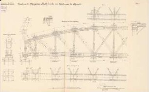 Meglitze-Flutbrücke im Oderdamm, Schwedt/Oder: Hauptträger Seitenöffnung: Schnitte 1:15
