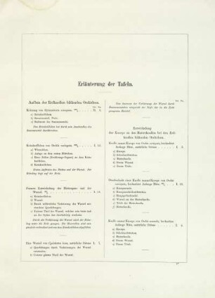 Erläuterung der Tafeln
