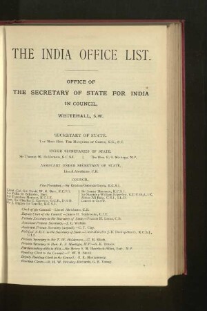 India Office Establishment