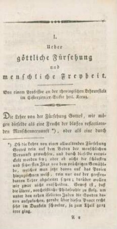 3-36 Ueber göttliche Fürsehung und menschliche Freyheit