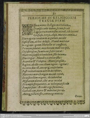 Perioche In Religionem Tragoediam