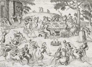 Seht wie die Affen schmausen, Blatt 9 (Ländliches Fest)