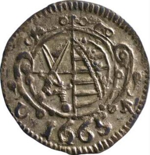 Münze, Pfennig, 1665
