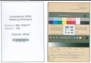 Entnazifizierung Alfred Guenzel , geb. 06.01.1922 (Postbeamter)