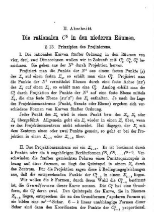 II. Abschnitt. - Die rationalen C5 in den niederen Räumen.
