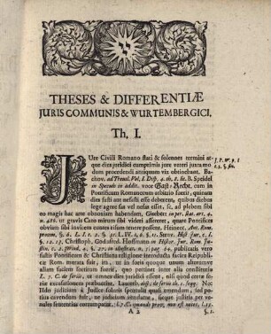 Specimen acad. sistens dodecadem thesium et differentiarum inter ius comm. et Wurtemb.