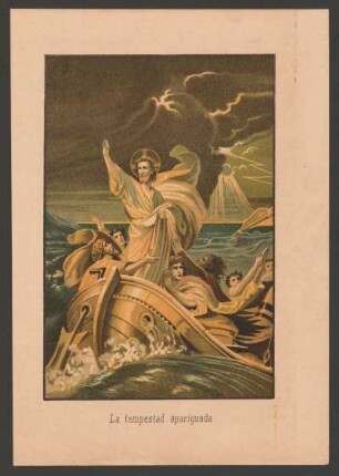 La tempestad apaciguada - [Ilustración para el anuncio de la publicación de "Jesucristo"]