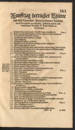 Funfftzig herrlicher Rhüme und edler Tugenden/ die man erlanget/ durch die werck der eigenen gerechtigkeit/ Zusamen gelesen aus des heiligen Apostels S. Pauli Epistel an die Galater.