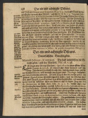 Der ein und achtzigste Discurs - Neuntzigster Discurs