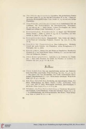 Silber (Nr. 116-127)