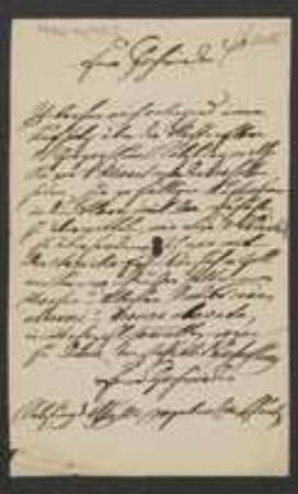 Brief von Anton Eleutherus Sauter an Unbekannt