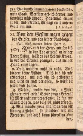 Von den Gesinnungen gegen den Erlöser, und von seiner Nachfolge.