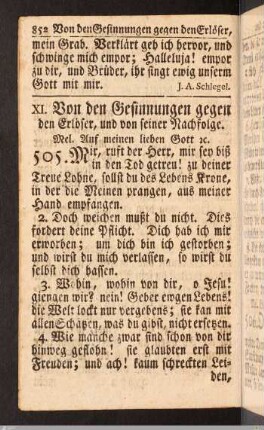 Von den Gesinnungen gegen den Erlöser, und von seiner Nachfolge.