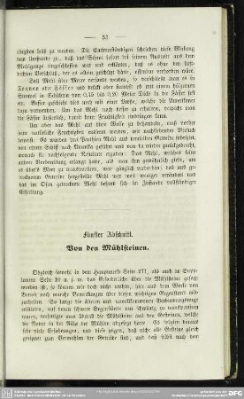 Fünfter Abschnitt. Von den Mühlsteinen