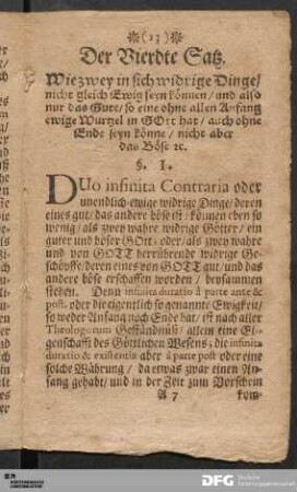 Der Vierdte Satz.