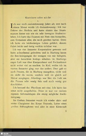 Karriere oder nicht