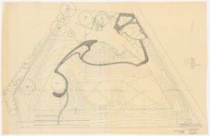 Garten Straub sr., Knittlingen: Technischer Plan: Höhenangaben, Schnitte, 1:100