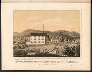 Spinnerei, Kämmerei u. mechanische Weberei von F. L. Winkelmann im Göltzschthale bei Netzschkau