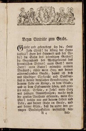 Beym Eintritte zum Grabe.