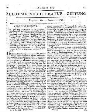 Historisch-politische Erzählungen der neuesten Staats- und Weltbegebenheiten. Ereignisse aus dem Ende des Jahres 1798 und Anfang des Jahres 1799. Nebst einer Skizze der vornehmsten europäischen Begebenheiten dieses ganzen Jahrhunderts. Frankfurt am Main: Jäger [1799]