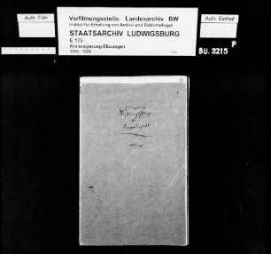 Schuldenwesen der kath. Pfarrgemeinde und der evang. Stiftungspflege bzw. Kirchengemeinde Fachsenfeld