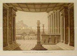 Olympia, Oper von Spontini - Bühnenbildentwurf zum 1. Akt (Tafel 3)
